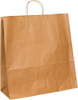 MSC&nbsp;BGS111K Pack of (200) Kraft Grocery Bags 18 x 7 x 18-3/4, Kraft