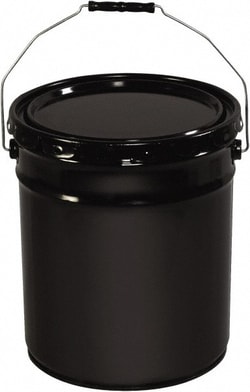 MSC HAZ1078 5 Gallon Gray Cylinder Metal Pail 13-3/8" High, Quantity: Each