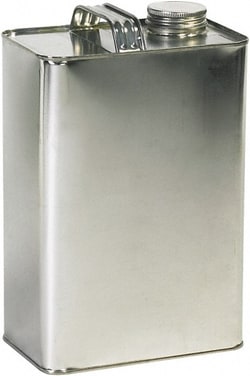 MSC HAZ1073 1 Gallon Gray Rectangular Metal Can 10