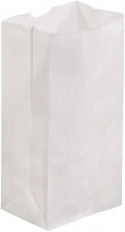 MSC BGG113W Pack of (500), Kraft Grocery Bags 3-1/2 x 2-3/8 x 6-7/8, White