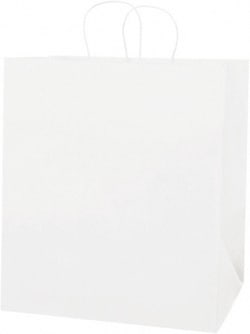 MSC BGS107W Pack of (200), Kraft Grocery Bags 14 x 10 x 15-1/2, White