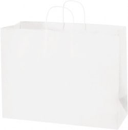 MSC BGS108W Pack of (250), Kraft Grocery Bags 16 x 6 x 12, White