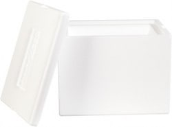 MSC 229F 10" Wide x 12" Long x 9" High Rectangle Insulated Box White, Quantity: