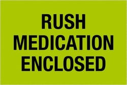 MSC&nbsp;RUSH MED ENC RED 500RL TAPE LOGIC FLUOR LABEL