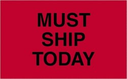 MSC&nbsp;MUST SHIP TODAY 500/RL TAPE LOGIC FLUOR LABEL