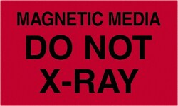 MSC Tape Logic DL2461 5" x 5" Fluorescent Red Paper Shipping Label For