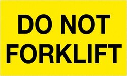 MSC Tape Logic DL1320 5" x 5" Fluorescent Yellow Paper Shipping Label For
