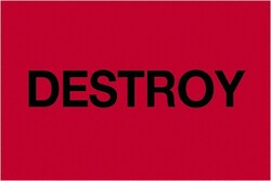 MSC&nbsp;DESTROY RED 500/RL TAPE LOGIC FLUOR LABEL