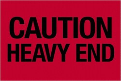 MSC&nbsp;CAU HVY END RED 500RL TAPE LOGIC FLUOR LABEL