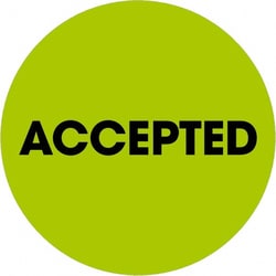 MSC&nbsp;ACCEPTED GRN 500/RL TAPE LOGIC FLUOR LABEL