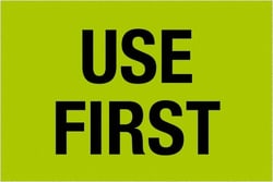 MSC&nbsp;2X3USE FIRST GRN 500RL TAPE LOGIC FLUOR LABEL