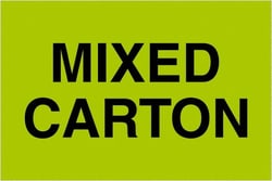 MSC&nbsp;2X3MIX CART GRN 500RL TAPE LOGIC FLUOR LABEL