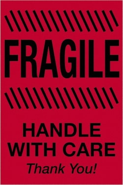 MSC&nbsp;2X3FRAG HWC RED 500RL TAPE LOGIC FLUOR LABEL