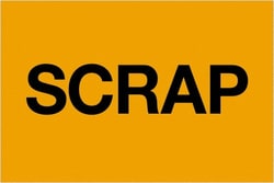 MSC 2X3 Scrap Org 500/Rl Tape Logic Fluor Label, Quantity: Each of 1