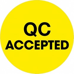 MSC 2QC ACCEPT YLW 500/RL TAPE LOGIC FLUOR LABEL, Quantity: Each of 1
