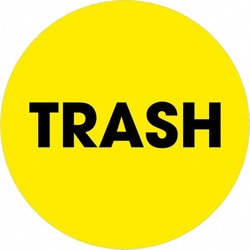 MSC&nbsp;2 TRASH YLW 500/RL TAPE LOGIC FLUOR LABEL