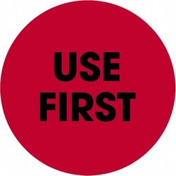 MSC&nbsp;2 Use First Red 500Rl Tape Logic Fluor Label