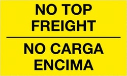 MSC Tape Logic DL1089 5" x 5" Fluorescent Yellow Paper Shipping Label For