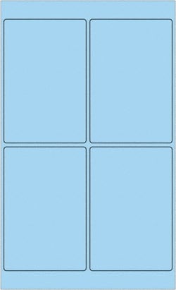 MSC Tape Logic LL186BE Pack of (400), 4" x 6" Pastel Blue Paper Laser Labels