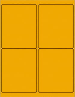 MSC Tape Logic LL181OR Pack of (400), 4" x 5" Fluorescent Orange Paper