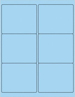 MSC Tape Logic LL180BE Pack of (600), 4" x 4" Pastel Blue Paper Laser Labels