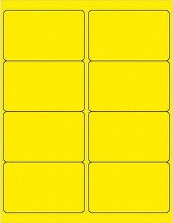 MSC Made in USA LL179YE Pack of (800), 4" x 4" Fluorescent Yellow Paper