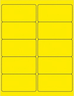 MSC Tape Logic LL178YE Pack of (1000), 4" x 4" Fluorescent Yellow Paper
