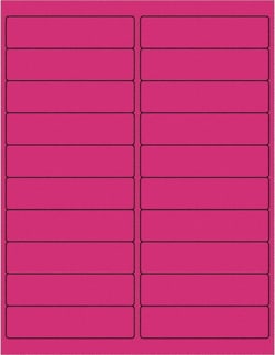 MSC Tape Logic LL177PK Pack of (2000), 4" x 4" Fluorescent Pink Paper Laser