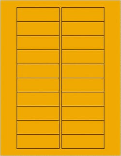 MSC 3X1 FLUOR ORG 2000/CS RECTANGLE LASER LABEL, Quantity: Pack of 2000