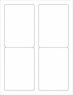 MSC Tape Logic LL119 Pack of (400), 3-1/2" x 5" White Paper Laser Labels