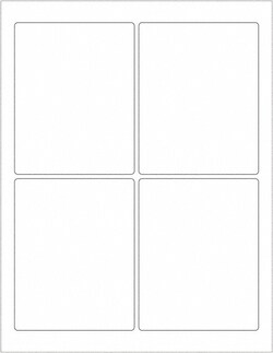 MSC Tape Logic LL167 Pack of (400), 3-3/4" x 4-3/4" White Paper Laser Labels