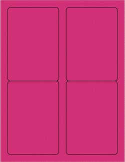 MSC Tape Logic LL176PK Pack of (400), 3-1/2" x 5" Fluorescent Pink Paper