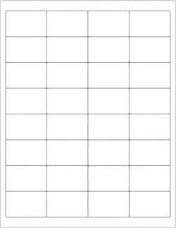 MSC 2X1-1/4 WHT 3200/CS RECTANGLE LASER LABEL, Quantity: Pack of 3200