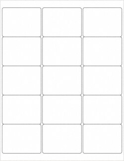 MSC 2-11/16X2 WHT 1500/CS RECTANGLE LASER LABEL, Quantity: Pack of 1500