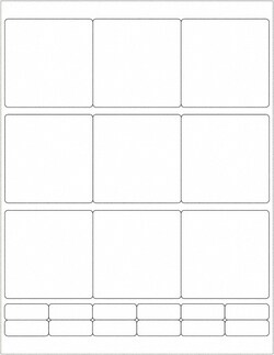 MSC 2.75X2.75 WHT 900/CS RECTANGLE LASER LABEL, Quantity: Pack of 900