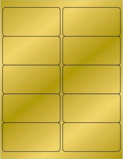 MSC Tape Logic LL211GD Pack of (1000) 4" x 4" Gold Paper Laser Labels For