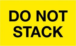 MSC Tape Logic DL2346 5" x 5" Fluorescent Yellow Paper Shipping Label For