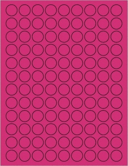 MSC&nbsp;3/4 PINK 10800/CS FLUOR CIRCLE LASER LABEL