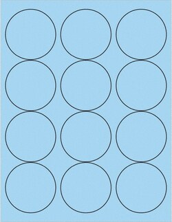 MSC 2.5 PASTEL BLU 1200/CS CIRCLE LASER LABEL, Quantity: Pack of 1200