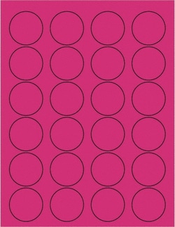 MSC Tape Logic LL193PK Pack of (2400) 1-5/8" x 1-5/8" Fluorescent Pink