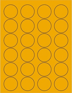 MSC Tape Logic LL193OR Pack of (2400) 1-5/8" x 1-5/8" Fluorescent Orange