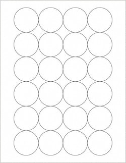 MSC Tape Logic LL149 Pack of (2400) 1.6667" x 1-21/32" White Paper Laser