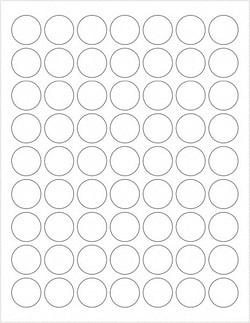 MSC Tape Logic LL300 Pack of (6300) 1" x 1" Gloss White Paper Laser Labels