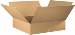 MSC 28X28X8 KRAFT FLAT CORRUGATED BOX, Quantity: Each of 1