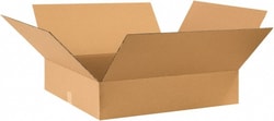 MSC&nbsp;28X24X6 KRAFT FLAT CORRUGATED BOX