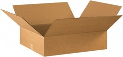MSC&nbsp;22X18X6 KRAFT FLAT CORRUGATED BOX