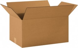 MSC Made in USA 201210 12" Wide x 20" Long x 10" High Rectangle Corrugated