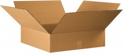 MSC 22X22X6 Kraft Flat Corrugated Box, Quantity: Each of 1