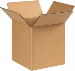 MSC 889 8" Wide x 8" Long x 9" High Rectangle Corrugated Shipping Box 1