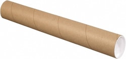 MSC 3X24 KRAFT MAILING TUBE W/CAP, Quantity: Each of 1